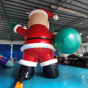 25ft giant outdoor christmas holiday decoration publicidad hinchable <b>inflatable</b> santa claus with gift bag - Product Image 5