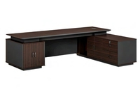 Mobilier de Bureau Exécutif Luxueux en Bois en Forme de L, Bureau de Direction Moderne, Bureau de PDG, Bureaux de Patron