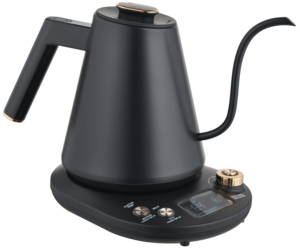 <span class=keywords><strong>Bouilloire</strong></span> électrique en acier inoxydable à col de cygne de 1,0 L, cafetière, grand écran LCD, réglage de la température et maintien au chaud - Product Image 2