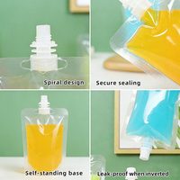 Pochette souple alimentaire à bec verseur pour emballage de boissons, jus, lait, café, liquides – Anti-fuite