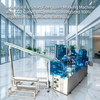 Machines de marquage laser à fibre intelligentes Industrielles 4.0 pour couvercles de bouteilles en aluminium avec alignement par caméra CCD et inspection intégrée à 100 %