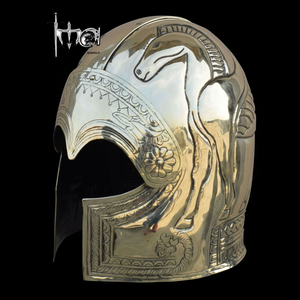 Artisanat en métal crétois archaïque Casque découpé Technique d'armure traditionnelle - Product Image 1