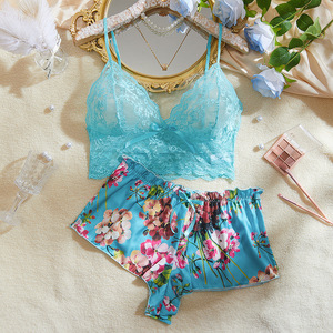 Conjunto de Dos Piezas de Lencería Sexy con Encaje, Sujetador Push-Up y Braguitas Sin Costuras para Mujer, Estilo Bralette, Novedad 2026 - Product Image 4