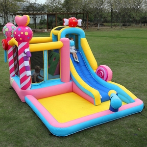 Lit de saut <span class=keywords><strong>gonflable</strong></span> pour enfants, trampoline de maternelle, château à glissière pour la maison, jouets de château malicieux intérieurs et extérieurs - Product Image 2
