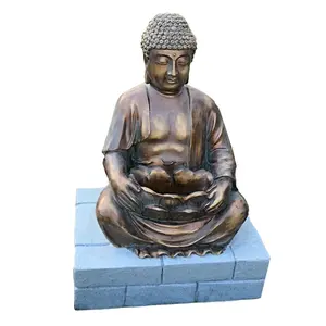 Открытый дзен сад Plyresin статуя украшение дома солнечный фонтан Будды