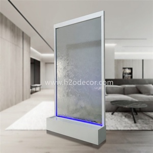 Partición de cascada LED autoportante personalizable, decoración interior/exterior móvil, vidrio personalizado para exterior/interior - Product Image 4