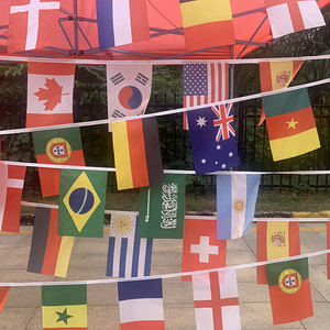 Manufacturer Country <strong>String</strong> <strong>Flags</strong> and Banners 32 Countries Digital Printing Small Bunting for Sports - Product Image 5