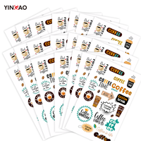 Pegatinas Personalizadas para Negocios, Impresión de Vinilo Kiss Cut, Pegatinas Decorativas Impermeables para Escaparates, Hoja de Pegatinas Ecológicas