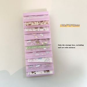 Boîte de rangement compacte rectangulaire imprimée en 3D à 10 compartiments pour papier de transfert nail art et papier ciel étoilé - Product Image 6
