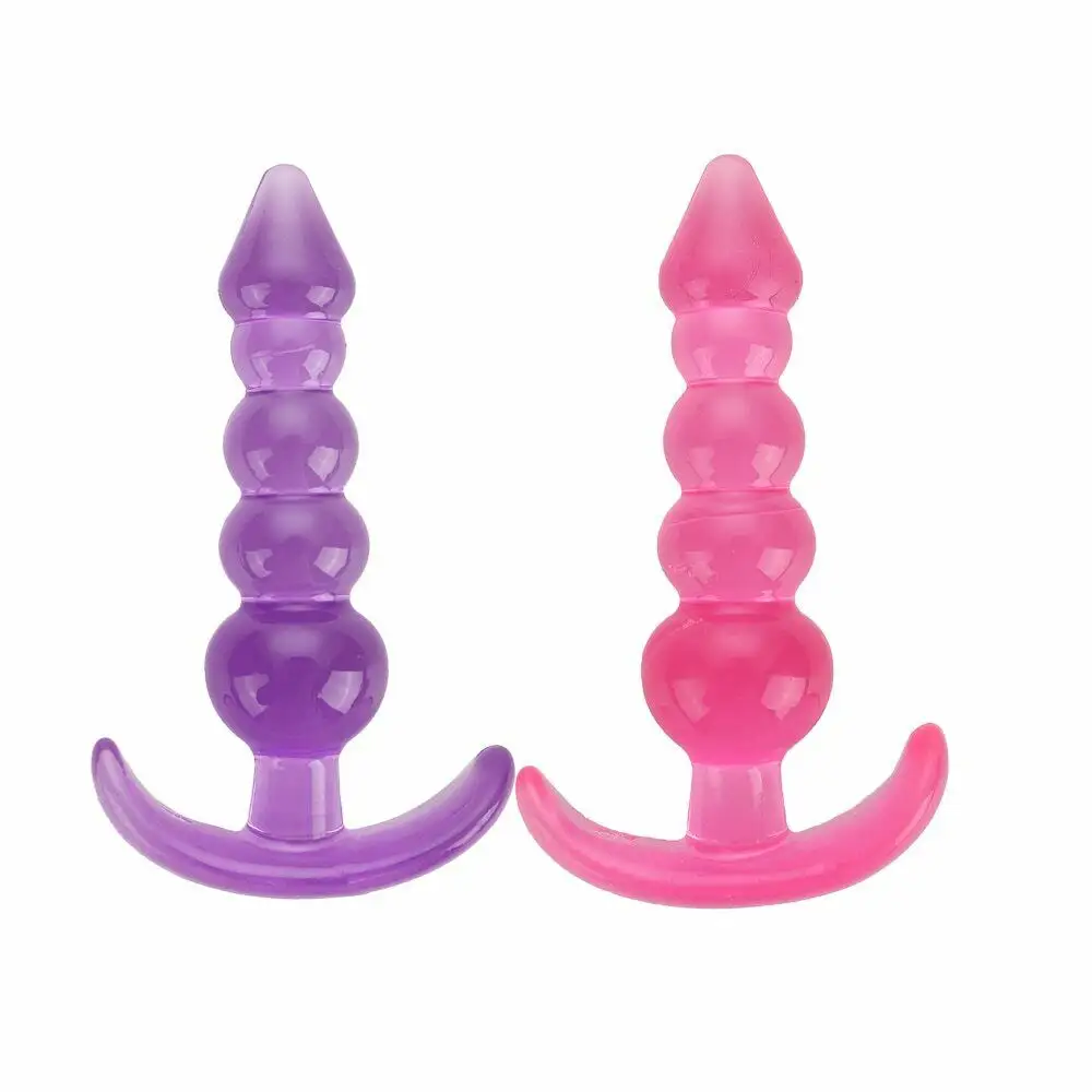 Manik-manik Anal silikon Butt Plug mainan seks masturbasi G Spot mainan