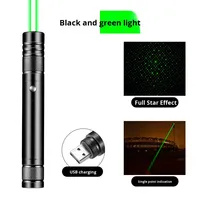 Pointeur laser vert longue portée avec infrarouge, rechargeable par USB, en alliage d'aluminium, pour ciel étoilé et table de sable