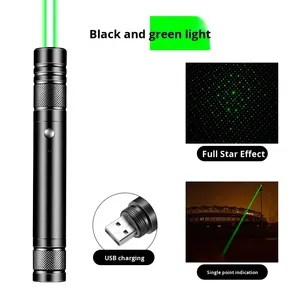 Uzun Menzilli Yeşil Lazer İşaretleyici, Kızılötesi USB Şarj Edilebilir Alüminyum Alaşımlı Yıldızlı Gökyüzü ve Kum Masası Kalemi - Product Image 6