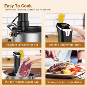 Nhà Máy Bán buôn chân không sous vide Wifi nồi Máy chậm bếp và sous vide hộ gia đình nhiệt độ thấp sous vide nấu ăn - Product Image 6
