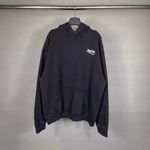 Sudadera con Capucha de Algodón de 460g, Estilo Holgado, Lavado Abrasivo, Estampado de Torre con Logotipo de Doble Aro Bordado, Versión Paris High B Home 24 - Product Image 4