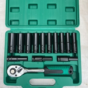 14 Piece Impact <b>Socket</b> Set 1/2 In Chrome Vanadium Steel Automotive Repair Tool Kit With <b>Extension</b> Bar - Product Image 4