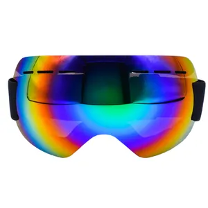 도매 UV 보호 방풍 통기성 단일 레이어 렌즈 스키 고글 남여 공용 야외 스노우 스포츠 스노우 보드 스키 고글