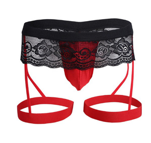 Strings <span class=keywords><strong>Gay</strong></span> Sexy Extrême G-strings Dentelle Noire <span class=keywords><strong>Sous</strong></span>-vêtements T-back Sexy pour Hommes - Product Image 3
