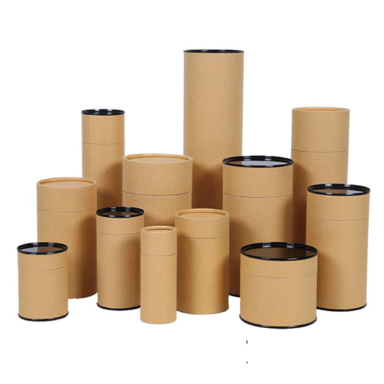 Custom Airtight Food grade Round  aluminium foil Composite Can Cardboard Tube Paper Tubes labeling50g/100g