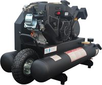 Compresseur d'air à piston à essence 6,5 CV, refroidi par air, 12 CFM, portable, pression maximale 125 PSI, réservoir d'air de 9 gallons, lubrifié