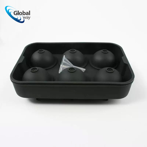 Stampo per Cubetti di Ghiaccio in Silicone <span class=keywords><strong>a</strong></span> 6 Cavità con Coperchio - Perfetto per Sfere di Ghiaccio per Whisky e Cocktail, Nero Essenziale per <span class=keywords><strong>Casa</strong></span> e Bar - Product Image 4