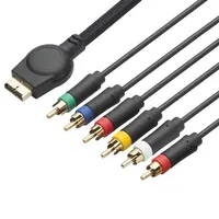 Câble AV pour PlayStation2 PS2 PS3, cordon AV Ypbpr 1,8 m plaqué or pour console de jeu et manette, câble RCA AV