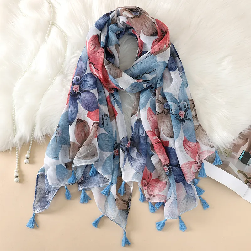 뜨거운 판매 크기 shawls 저녁 원피스 포장 고급 디자이너 두꺼운 따뜻한 스카프 여성을위한 면 스카프 사용자 정의 스카프