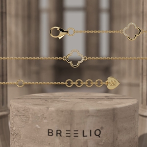 Pulsera de Oro Blanco Sólido de 14K con Trébol Floral y Diamantes para Mujer, Joyería Delicada con Cadena de Eslabones y Trébol Pavé - Product Image 1
