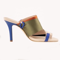 Sandales à enfiler et bout rond, pour femmes, chaussures à talons hauts en caoutchouc, design personnalisé, joli bienvenue, été
