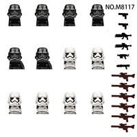 Set de Minifiguras de Personajes Blindados Futuristas, Bloques de Construcción ABS, Armadura Impresa, Escena DIY, Coleccionable, Regalo