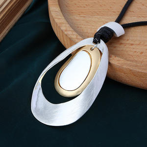 Pendenti con sospensione a conchiglia alla moda catene lunghe Vintage intorno alla collana <span class=keywords><strong>al</strong></span> <span class=keywords><strong>collo</strong></span> per le donne - Product Image 6