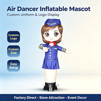 Mascotte gonflable personnalisée de 3m, résistante à l'eau, en tissu Oxford, pour événements, ouvertures de magasins, publicité, résistante au soleil
