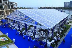 เต็นท์ปาร์ตี้โครงอะลูมิเนียมใส กันน้ำ หรูหรา ขนาด 40 x 60 เมตร สำหรับใช้งานเชิงพาณิชย์ รองรับได้ 100 คน เหมาะสำหรับร้านอาหาร โดมกลางแจ้งขนาดใหญ่ เต็นท์โปร่งใส - Product Image 5