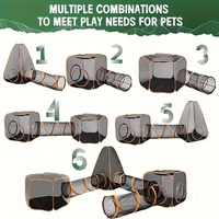 6 en 1 Portable grand parc pour chat pliable chat maison chien parc pour animaux de compagnie tendance pour une utilisation intérieure et extérieure chat Tunnel jouer château tente