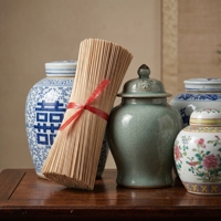 Dupa Bambu Organik Ramah Lingkungan - Dapat Disesuaikan, Dupa Religius Cina, Halus Rata 1.3*39.5mm, Laris Manis