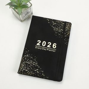Agenda Diaria 2026 de Lujo con Cubierta de Cuero PU y Lámina Dorada, Cosida con Hilo, Impresión Personalizada, Tapa Dura, Fácil de Escribir, Diario de Inspiración, Regalo - Product Image 4