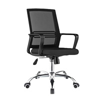 Chaise de bureau exécutive inclinable à 360° en maille, pour conférences et réunions, base métallique ergonomique robuste et durable, très vendue au Brésil