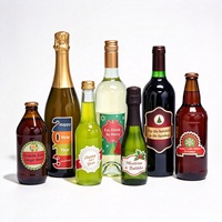 Étiquette adhésive personnalisée pour bouteille de boisson, étiquette de bouteille de jus, emballage pour marque de boisson