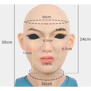 Masque facial en silicone pour jeune femme, idéal pour Halloween, cosplay, drag queen, <span class=keywords><strong>travesti</strong></span> homme-femme - Product Image 6