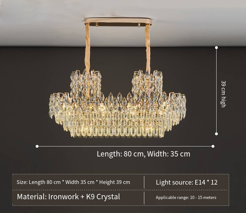 Luxury Modern Crystal Villa Pendant Iron Hotel Lobby Restaurant Hanging Light Livingroom Bedroom Decor Chandelier Light · image 2
