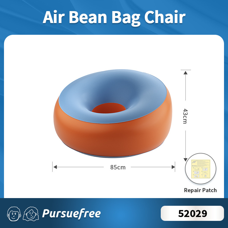 Sillón puf 85*43cm (azul-naranja) 52029