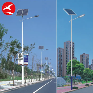 Tùy Chỉnh Nhôm 3.5 M 6M 8 <span class=keywords><strong>12</strong></span> Meter 9M Sử Dụng Đèn Cực Thép Mạ Kẽm Năng Lượng Mặt Trời Ánh Sáng Đường Phố Cực - Product Image 5