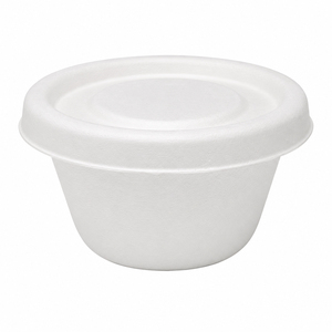 Gobelet jetable biodégradable et compostable en bagasse de canne à sucre de 2 oz pour service/emballage de fêtes et pique-niques - Product Image 4