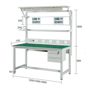 Mesa de Trabajo Industrial de Aluminio <span class=keywords><strong>Carst</strong></span> para Línea de Ensamblaje con Cajones - Product Image 1