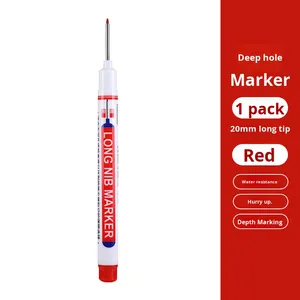 20mm Deep Hole Long Nib Head <strong>Permanent</strong> <strong>Markers</strong> for Metal Perforating Pen Waterproof Bathroom Woodworking Decoration Tool - Product Image 6