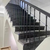Nouveaux piliers en aluminium Accoudoir d'escalier simple Main courante d'escalier Modèle gris