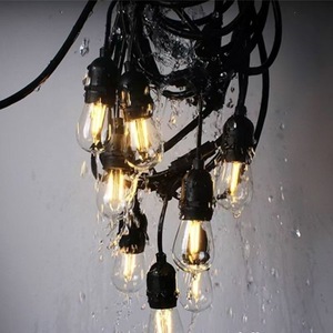 S14 Outdoor Waterproof Vintage Hanging <b>LED</b> <b>Light</b> Strings For Garden Tent Decor 25000Hr Lifespan Glass Bulbs - Product Image 1