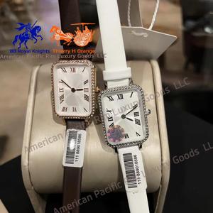 Montre pour femmes élégante, carrée, de luxe, à quartz, bracelet en acier inoxydable, montres-bracelets pour femmes - Product Image 1