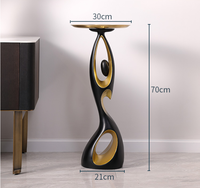 Lampe sur pied LED design moderne minimaliste en résine pour salon d'hôtel, sculpture d'angle, décoration artistique