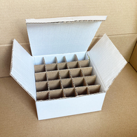 Carton ondulé blanc uni Produits fragiles Paquet Boîte d'expédition Bouteille en verre Emballage Boîte en carton