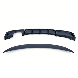 For BMW M Performance Matte Black ABS Replacement Front Splitter 51192291364 Rear Diffuser 51192291418 Rear <strong>Spoiler</strong> F30 F35 F80 - Product Image 4